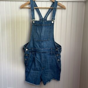 Madewell short denim overalls